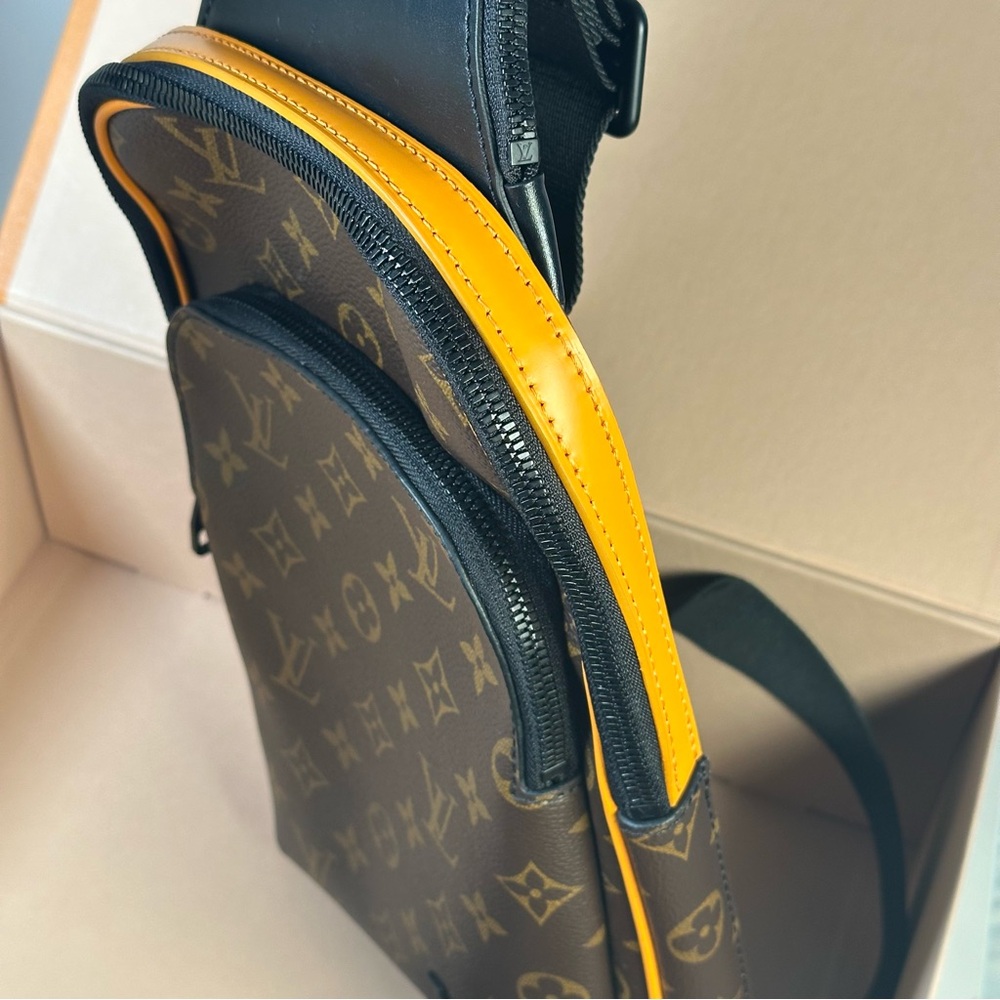 Louis Vuitton AVENUE SLINGBACK MONOGRAM MACASSAR ORANGE with Box and Dustbag - Picture 5 of 15